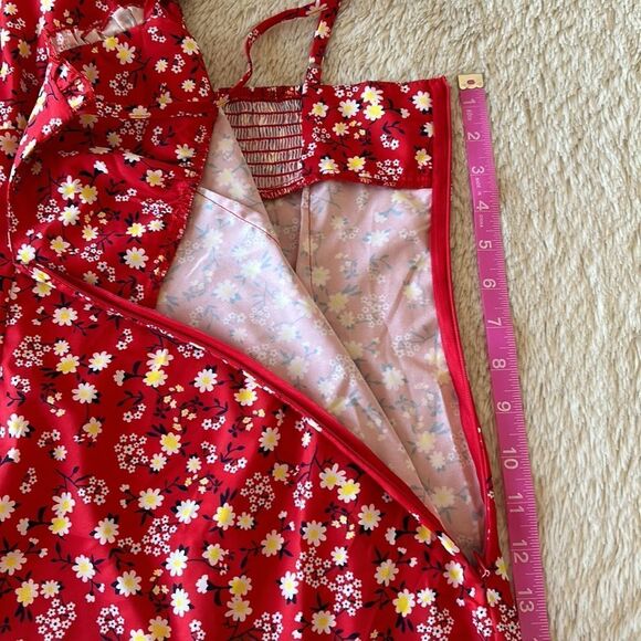 SHEIN red floral sundress size XS - Picture 16 of 16